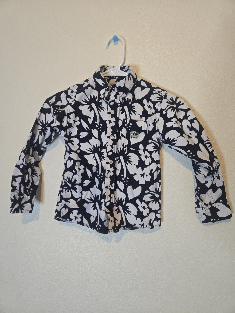 Cinch Toddler Boys' Floral Print Long Sleeve Button-Down Western